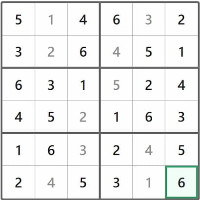 Mini Sudoku Answer 229