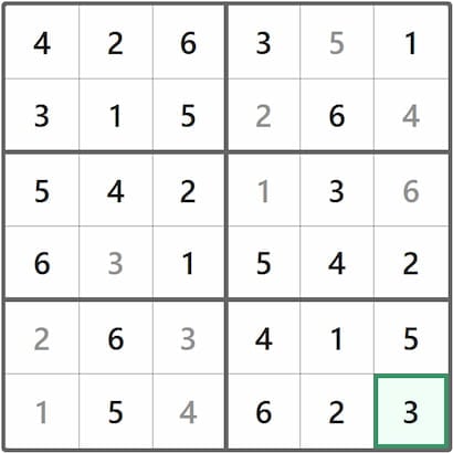 Mini Sudoku Answer 230
