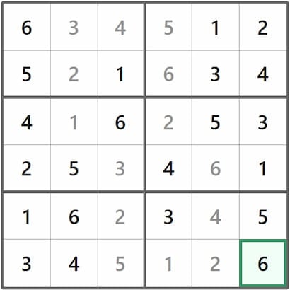 Mini Sudoku Answer 232