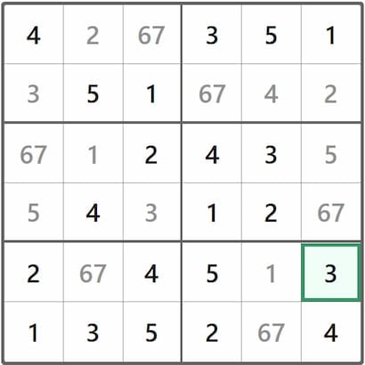 Mini Sudoku Answer 233