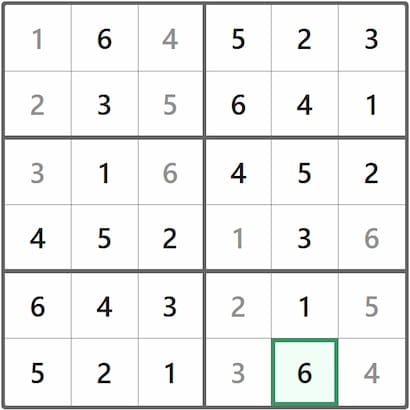 Mini Sudoku Answer 236