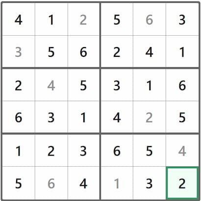 Mini Sudoku Answer 237