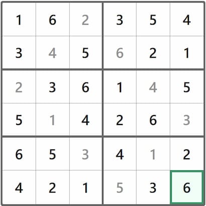 Mini Sudoku Answer 244