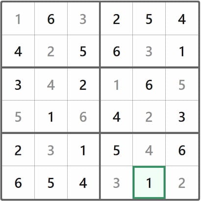 Mini Sudoku Answer 247