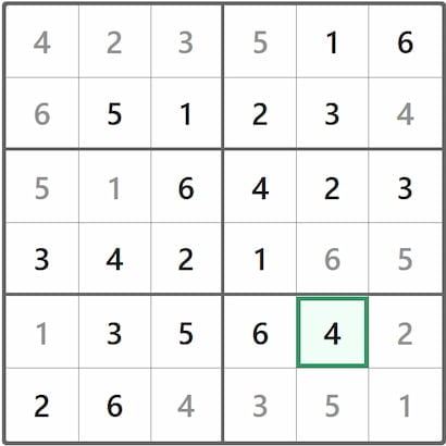 Mini Sudoku Answer 252