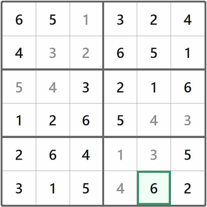 Mini Sudoku Answer 256