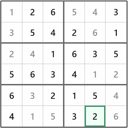 Mini Sudoku Answer 260