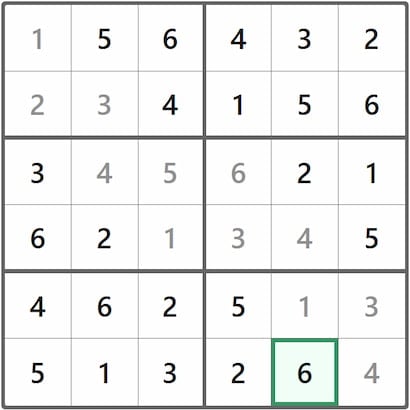 Mini Sudoku Answer 261