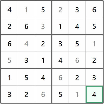 Mini Sudoku Answer 262
