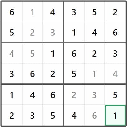 Mini Sudoku Answer 265