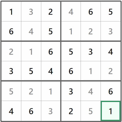 Mini Sudoku Answer 266