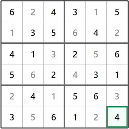 Mini Sudoku Answer 267