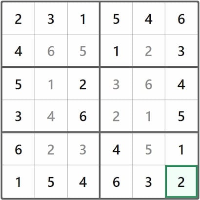 Mini Sudoku Answer 268