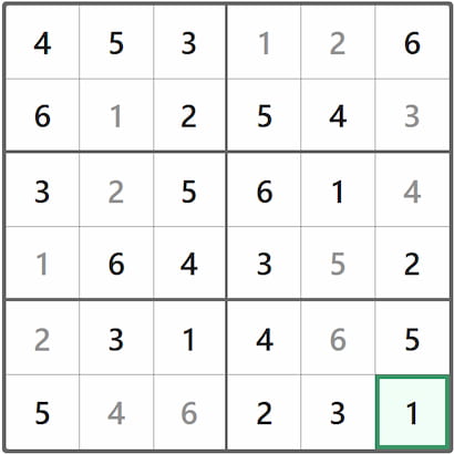 Mini Sudoku Answer 269