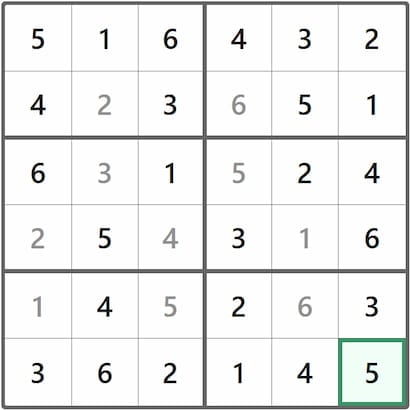 Mini Sudoku Answer 270