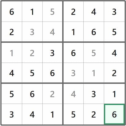 Mini Sudoku Answer 272