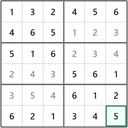 Mini Sudoku Answer 275