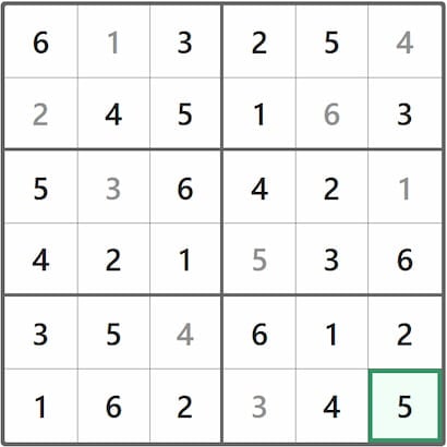Mini Sudoku Answer 279
