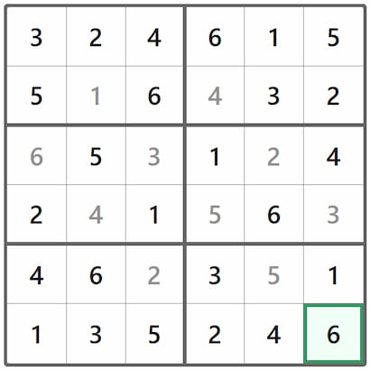 Mini Sudoku Answer 282