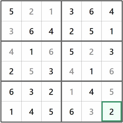 Mini Sudoku Answer 284