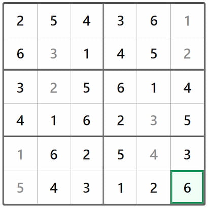 Mini Sudoku Answer 285