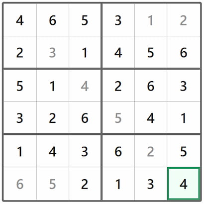 Mini Sudoku Answer 292