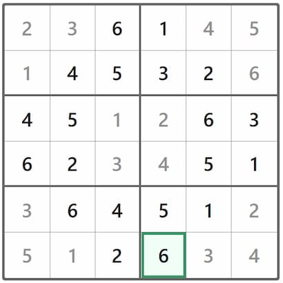 Mini Sudoku Answer 294