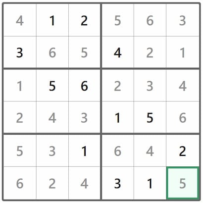 Mini Sudoku Answer 297