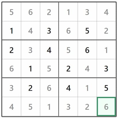 Mini Sudoku Answer 304