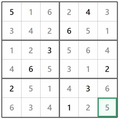 Mini Sudoku Answer 311