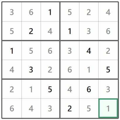 Mini Sudoku Answer 312