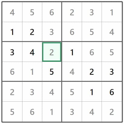 Mini Sudoku Answer 313