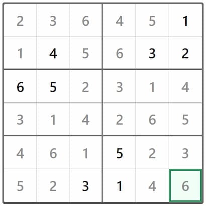 Mini Sudoku Answer 314