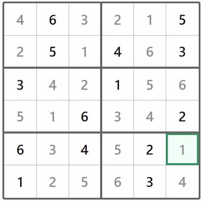 Mini Sudoku Answer 316