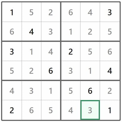 Mini Sudoku Answer 320