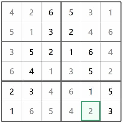 Mini Sudoku Answer 322
