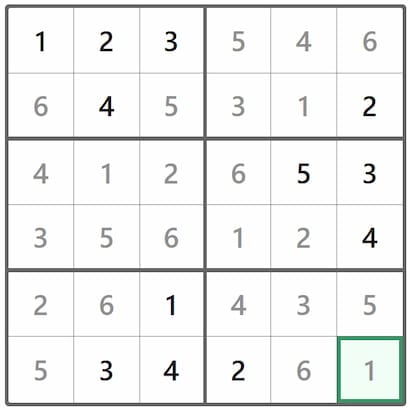 Mini Sudoku Answer 328