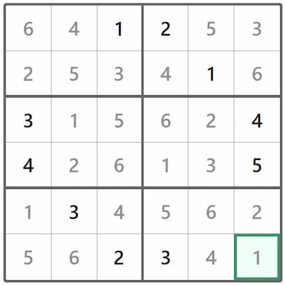 Mini Sudoku Answer 333