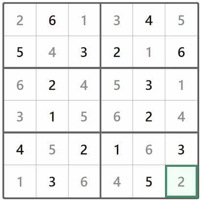 Mini Sudoku Answer 336
