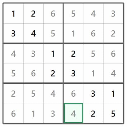 Mini Sudoku Answer 344