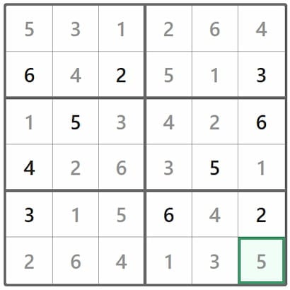 Mini Sudoku Answer 347