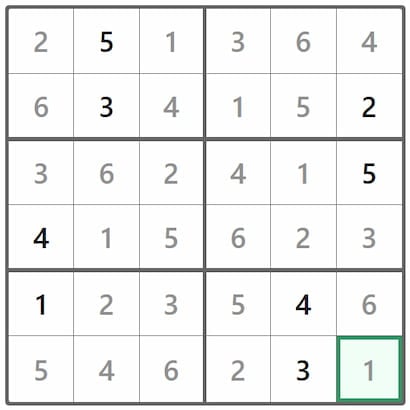 Mini Sudoku Answer 348