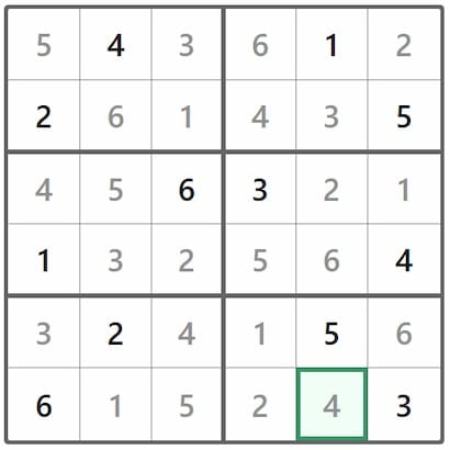 Mini Sudoku Answer 352