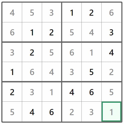 Mini Sudoku Answer 358