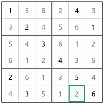 Mini Sudoku Answer 360