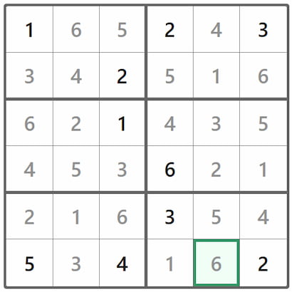 Mini Sudoku Answer 368