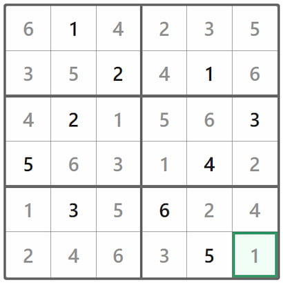 Mini Sudoku Answer 370
