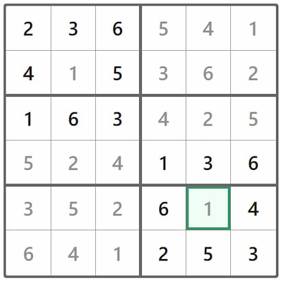 Mini Sudoku Answer 371