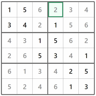 Mini Sudoku Answer 373