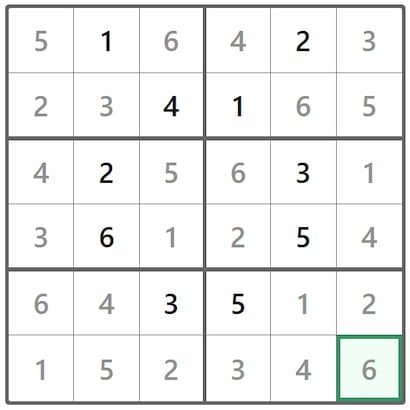 Mini Sudoku Answer 376